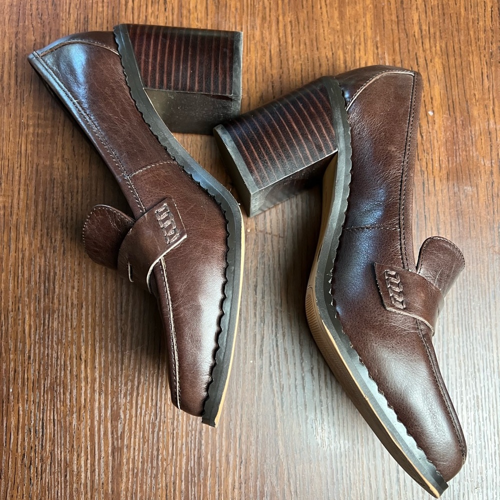 Vince Camuto Carigina Block Heel Leather Work Loafers, size 8 - Picture 4 of 7